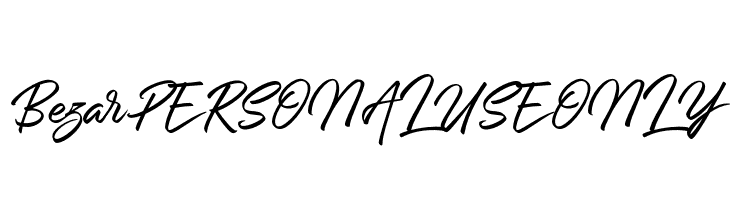 Bezar PERSONAL USE ONLY  フリーフォントのダウンロード