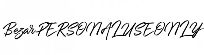 Bezar PERSONAL USE ONLY  Frei Schriftart Herunterladen