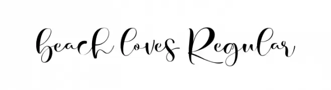 beach loves Regular  font caratteri gratis