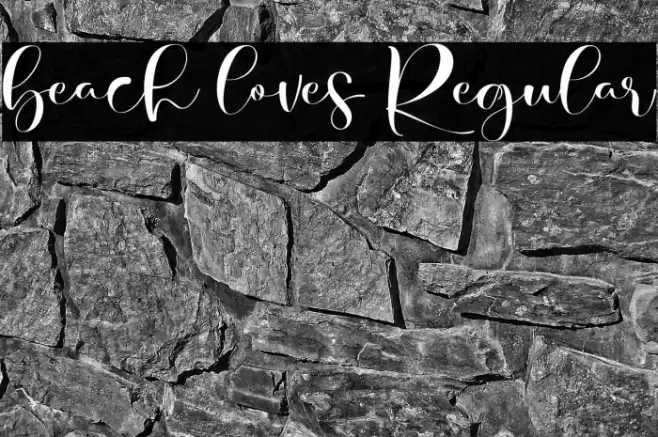 beach loves Regular Font examples