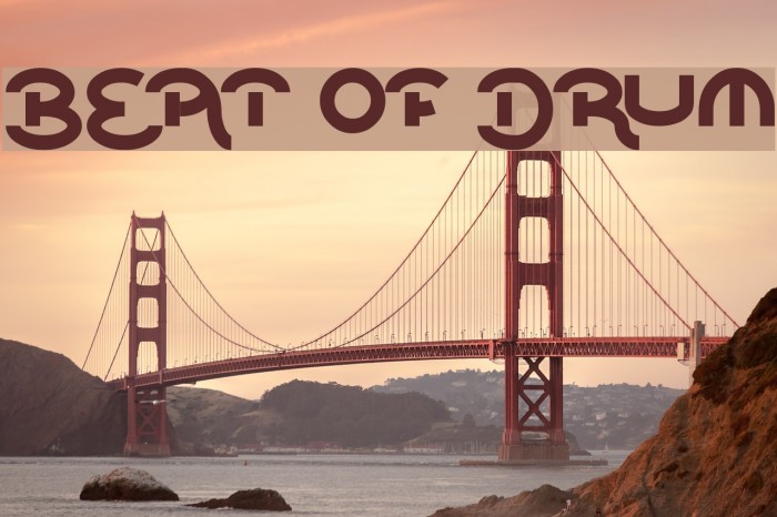 beat of drum Font examples