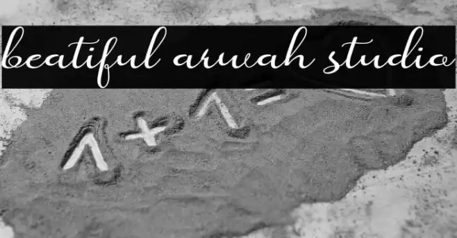 beatiful arwah studio Font examples