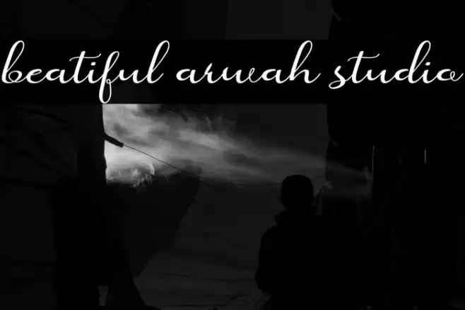 beatiful arwah studio Font examples