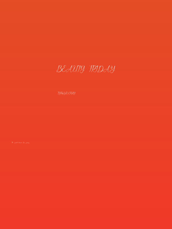 beauty friday Poster