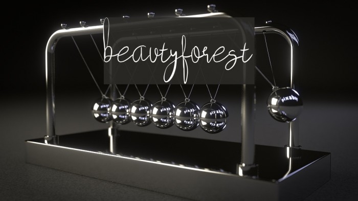 beautyforest Font examples