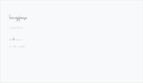 beautyforest Business Card