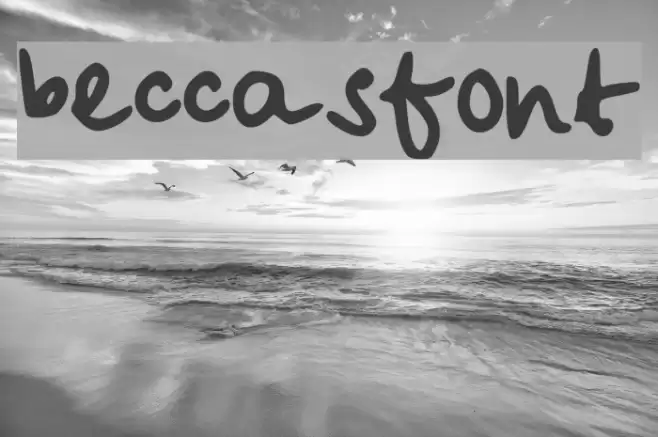 beccasfont Font examples