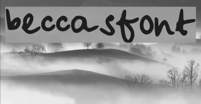 beccasfont Font examples