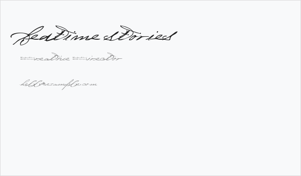 bedtime stories Business Card