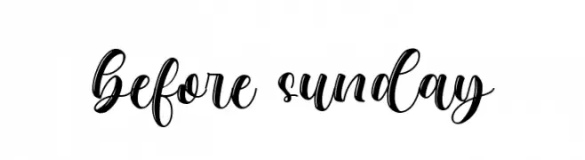before sunday  Fuentes Gratis Descargar