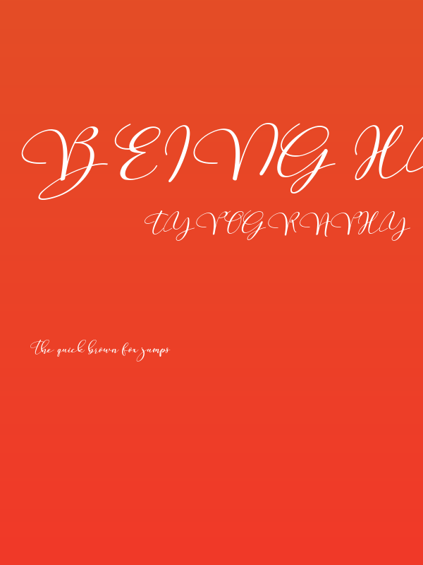 being human Italic Poster