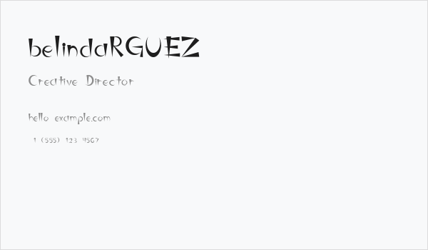 belindaRGUEZ Business Card