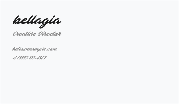 bellagia Business Card