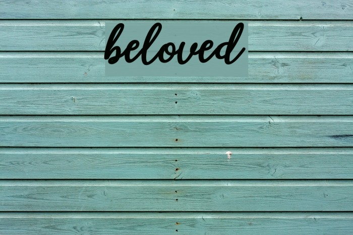 beloved Font examples