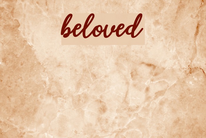 beloved Font examples
