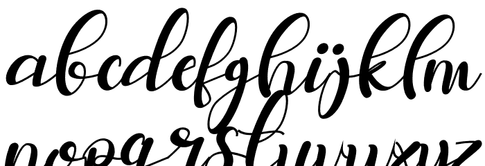 belymole Italic Font LOWERCASE