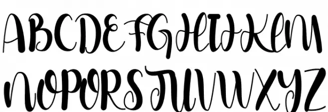 belymole Schriftart Groß