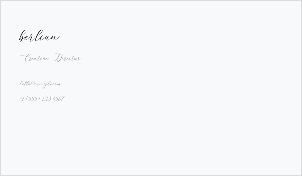 berlian Business Card