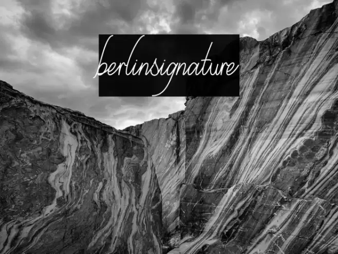 berlinsignature Font examples