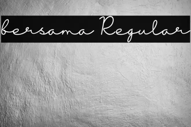 bersama Regular Font examples