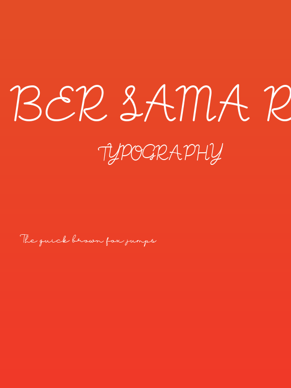 bersama Regular Poster