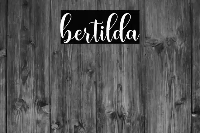 bertilda Font examples