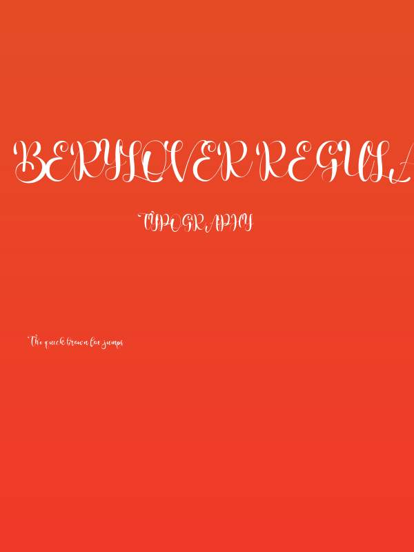 berylover Regular Poster