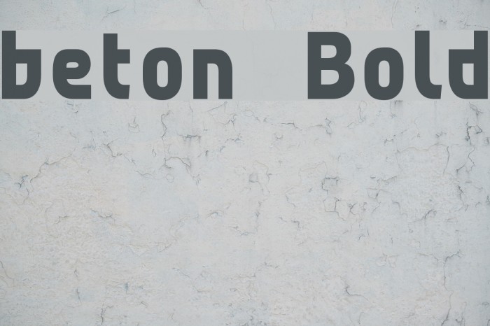 beton Bold Font examples