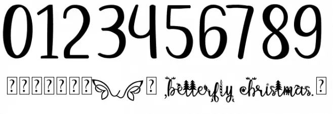 betterfly christmas Font OTHER CHARS