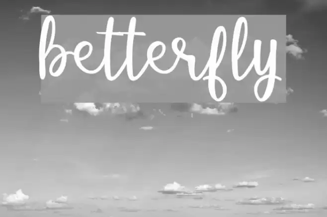 betterfly Font examples
