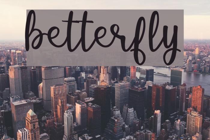 betterfly Font examples