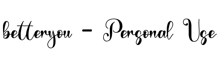 betteryou - Personal Use  font caratteri gratis