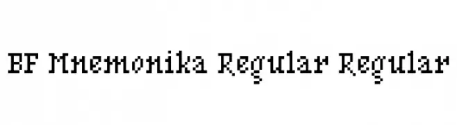 BF Mnemonika Regular Regular  Fuentes Gratis Descargar