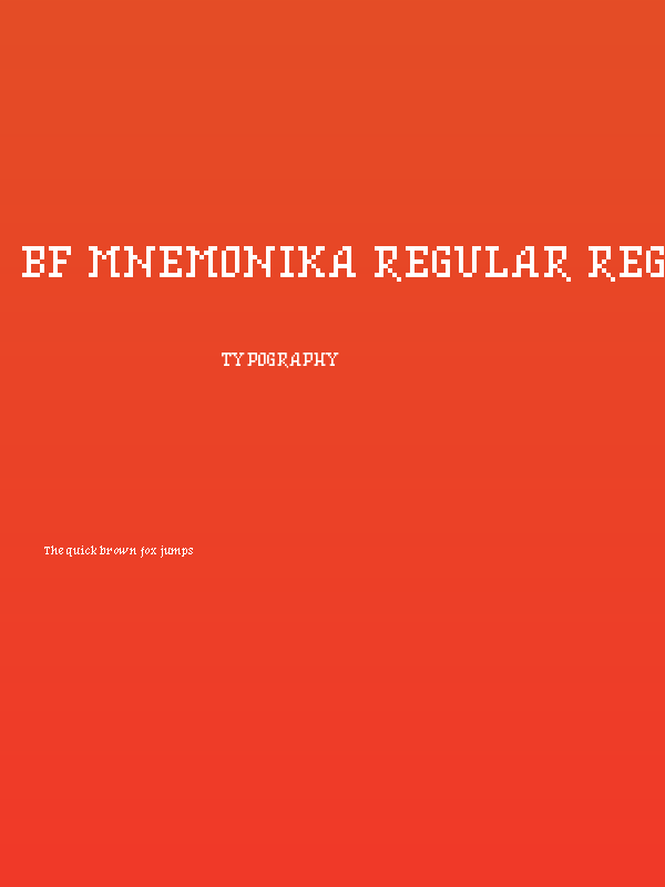 BF Mnemonika Regular Regular Poster