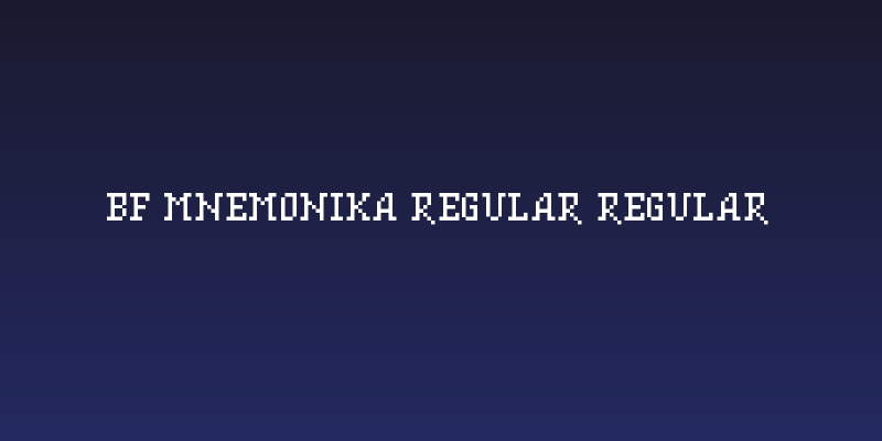 BF Mnemonika Regular Regular Social Header