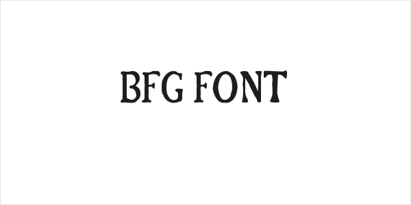 BFG Font Logo