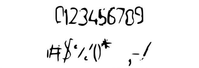 BFStencil फ़ॉन्ट अन्य घर का काम