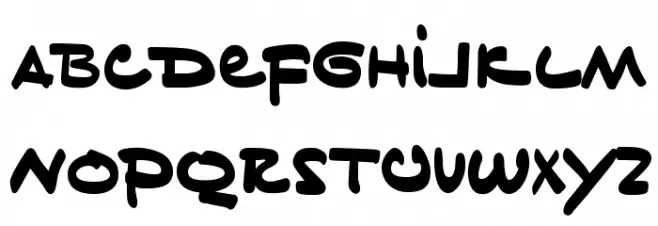BFTinyHand-Regular フォント 小文字