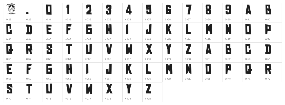 BHINEKA-TUNGGAL-IKA Character Map