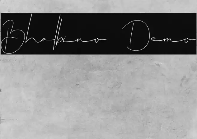 Bhalbino Demo Font examples