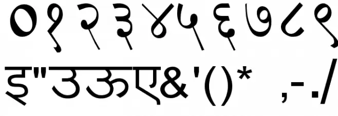 BharatVani-Wide-Font Font OTHER CHARS