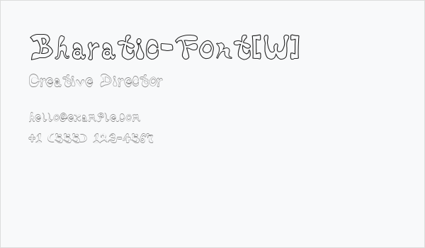 Bharatic-Font[W] Business Card