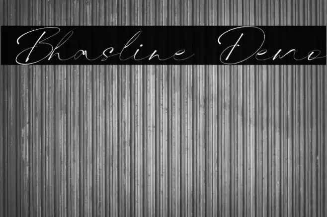 Bhasline Demo Font examples