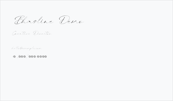 Bhasline Demo Business Card