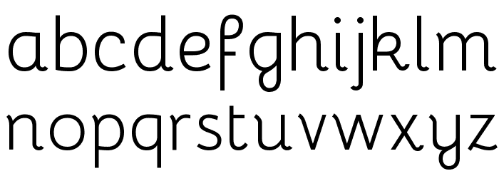 Bhavuka Regular Schriftart Kleinbuchstaben