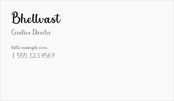 Bhellvast Business Card