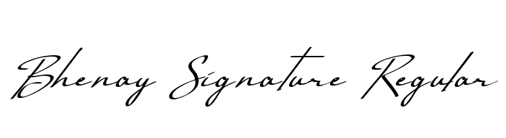 Bhenay Signature Regular  Free Fonts Download