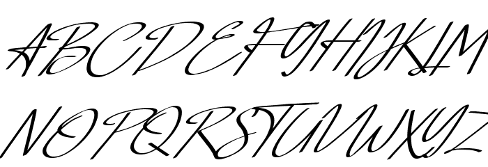 Bhenay Signature Regular Font UPPERCASE