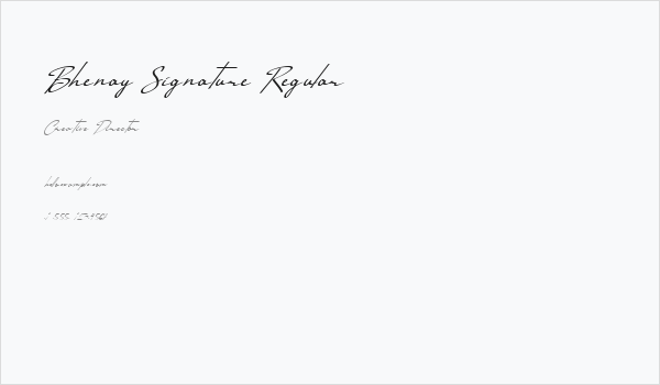 Bhenay Signature Regular Business Card