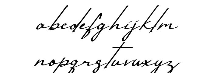 Bhenay Signature Regular Font LOWERCASE